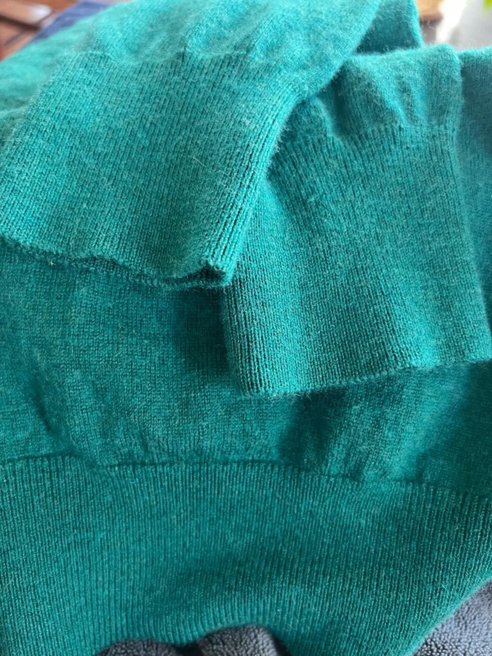 Brooks Brothers Colorblock Wool V-Neck‎ Sweater Men's L Gray Blue Green Pullover